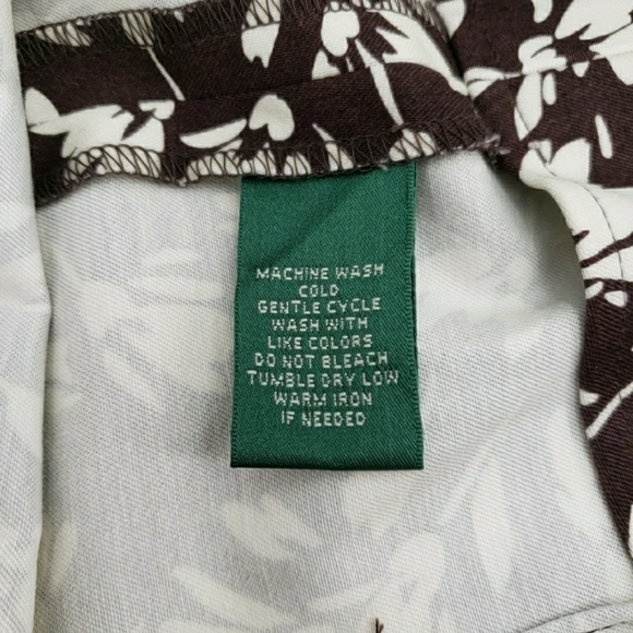 Lauren Ralph Lauren Brown Floral Pencil Skirt - Picture 8 of 9